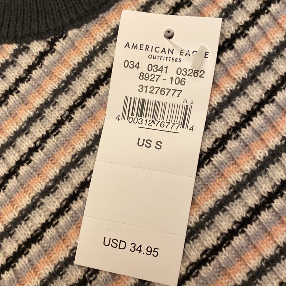 Nwt American eagle striped ribbed sweater size small - Picture 4 of 5